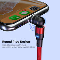 Micro USB multifunción 3 en 1 de alta velocidad y tipo C a USB 2,0 Teléfono móvil magnético 5A Cable de carga 360 Rotación