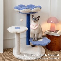 Tour d'escalade pour chat en forme de fleur, multi-niveaux, avec lit en peluche et poteau à gratter en sisal, vente en gros