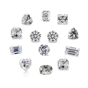 DEF VVS runde handgemachte Moissanit-Diamanten pro Karat preis lose Labor geschaffen Moissanit-Ringe Ohrring Tennis-Schmuck