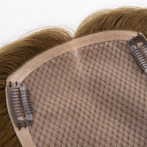 Precio de Fábrica: Toppers de Cabello Humano Fino Mono para Mujer, Encaje Suizo 5x5, Peluca con Clip, Cabello Remy de Doble Trama para Salón de Belleza - Product Image 4