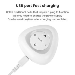 Cinturón de masaje abdominal, masajeador de cintura con compresa caliente, luz roja, 3 niveles - Product Image 6