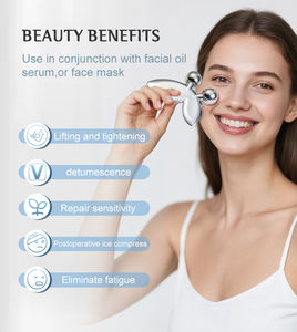 Herramienta de Belleza de Mano de Nuevo Diseño, Mini Esferas de Hielo Personalizadas, Rodillo Facial Criogénico con Forma de Mariposa Metálica para el Cuidado de los Ojos - Product Image 2