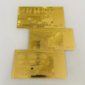 7 Designs <span class=keywords><strong>Billets</strong></span> de banque factices Euro à feuille d'or 5 10 20 50 100 200 500 Euro, Cadeaux du Nouvel An, Argent de jeu - Product Image 5
