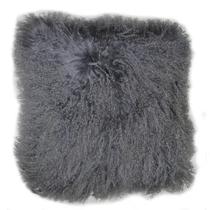 Tibet lamb fur pillow real mongolian sheepskin fur pillow cushions