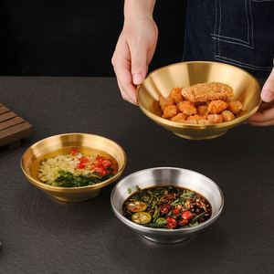 Stainless Steel Salad Fruit Bowl Barbecue Restaurant Soy <b>Sauce</b> Seasoning Bowls 10/12/14/16/18/20/22cm Gold Ice Cream Bowl - Product Image 3