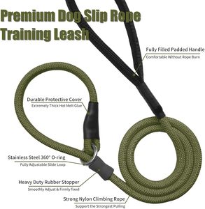 Tactical Dog Rope <b>Leash</b> Dog Lead With Soft Handle and 360 Swivel Ring Outdoor Walking Dogs - Product Image 3