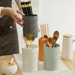 2025 biểu tượng Tùy chỉnh công cụ nhà bếp xi lanh sứ dao kéo chủ bán buôn Đũa Muỗng sang trọng gốm dụng cụ chủ - Product Image 1