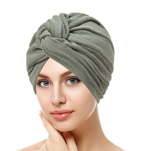<span class=keywords><strong>CELESTE</strong></span> Turbante Negro Mujer con Lunares Dorados Diadema Ajustable Algodón Alambre Protector Diseño - Product Image 4