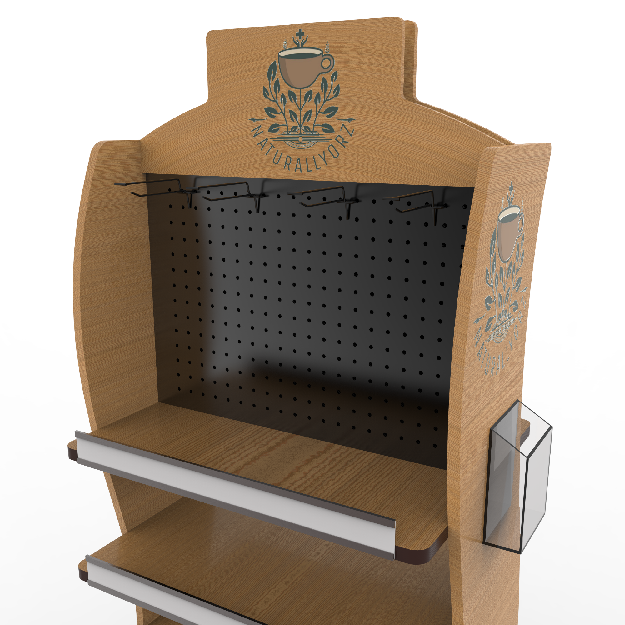 Wooden 4-layer Laminated Vitamin Display Rack Suitable for Simple and Atmospheric Shopping Malls — view 6