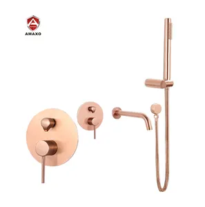 Nhà Cung Cấp Vòi Nước Trung Quốc Chải Rose Gold Bath Shower Mixer Vòi Nước