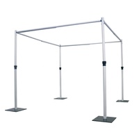Support d'arche florale en métal Wintina avec plaque de base en tube carré pour toile de fond de mariage et décorations de fête, noir, taille personnalisable