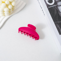 Pince à cheveux requin couleur unie pour femme en acétate, design simple haut de gamme, logo personnalisé, accessoire de coiffure polyvalent pour usage quotidien