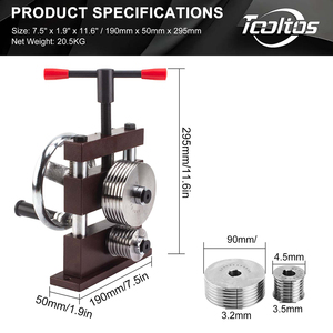オーブルアイアンマニュアルブレスレット成形機製造キットゴールドシルバー金属曲げ加工リングブレスレットゴム - Product Image 3