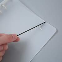 Carpeta de Anillas Transparente Esmerilada de PP, 6 Anillas, A5, A6, A7, Hojas Sueltas, para Regalo, Cuaderno, Carpeta de Archivos, para Negocios