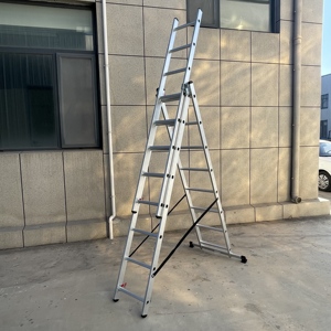 330lbs EN131 3-phần kết hợp nhôm thang bước thang mở rộng thang cho các ứng dụng rộng - Product Image 5