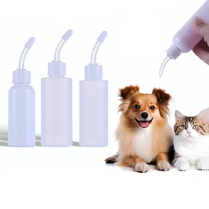 60 मिलीलीटर 80 मिली 100 एमएल पेट बिल्ली भोजन की बोतल प्लास्टिक तरल ड्रॉपर कान की आंख की बूंदों को निचोड़ा