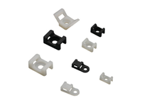 Organisateur de câbles électriques Hoored Copper PE, support fixe pour clous plats/ronds, noir/blanc, 1U*19 pouces, gestion des câbles
