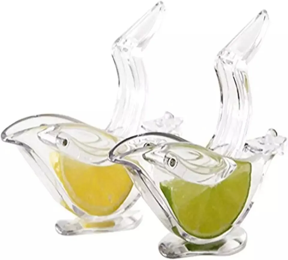 DD1046 Portable Transparent Acrylic Manual Fruit Lemon Juicer Hand Lemon Squeezer Bird