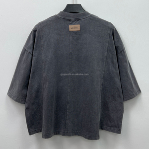 Vintage Boxy Heavyweight Drop Shoulder <b>Shirt</b> Personalized Streetwear Graphic T-<b>shirt</b> Oversized <b>Patchwork</b> Acid Wash t <b>Shirts</b> - Product Image 4