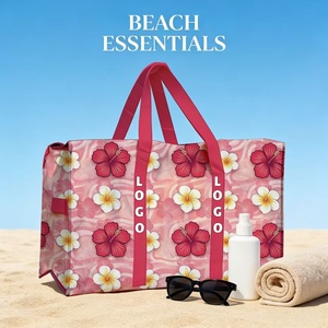 Bolsa de Polipropileno Personalizada, Impermeable, Reutilizable, con Cierre Grande, para Mudanza, con Estampado de Flor de Hibisco <span class=keywords><strong>Aloha</strong></span>, Bolsa de Compras de PP - Product Image 4