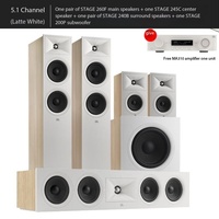 Système audio home cinéma JBN STAGE260 professionnel 5.1.2 Surround Sound, kit d'enceintes pour salon/TV/bar cinéma, amplificateur inclus