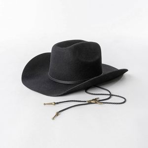 Wholesale Luxury Quality Vintage Lady Wide Brim Western Cowgirl Hats 100% Wool Fedora Felt Women Custom Cowboy Hat - Product Image 4