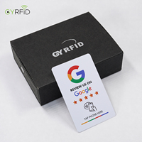 En stock – Carte de commentaires Google en PVC 86x54mm NFC213 – Étiquette NFC Google Review – Tapper pour laisser un avis pour les entreprises