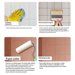 Gạch màu thay đổi sơn thủy tinh màu thay đổi sơn đá cẩm thạch sàn phòng tắm gạch đổi mới sơn cho phun - Product Image 3