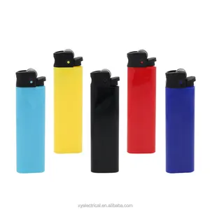 Wholesale cigarette solid colorful custom printed disposable flint creative lighter