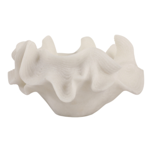 Ciotola scultorea in corallo con volantini per decorazione tavolino da caffè, centrotavola per casa in stile costiero, decorazione cucina - Product Image 4