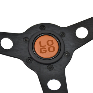 Volante Deportivo Leaders ABS de 350 mm de Profundidad, 4 cm, Nuevo Diseño Clásico Retro Vintage, Volante de Madera de Melocotón - Product Image 5