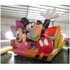 Combo de Tobogán Inflable de Mickey Mouse y Minnie, <span class=keywords><strong>Casa</strong></span> de Brinco de Grado Comercial para Niños, Equipo de Diversión para Fiestas al Aire Libre - Product Image 2