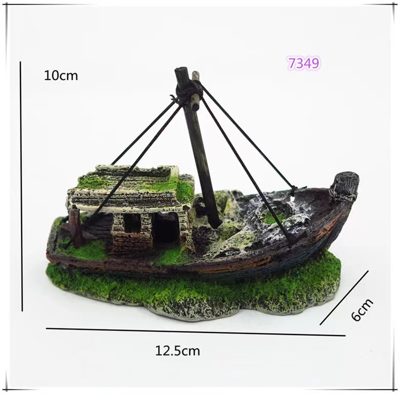Aquarium Titanic Shipwreck Decor - Colorful Resin Wreck Ornament For Fish Tank Landscaping - View #10