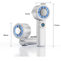 Ventilateur portable à main haute vitesse rechargeable par USB, mini ventilateur pliable avec pack de glace pour les voyages en extérieur