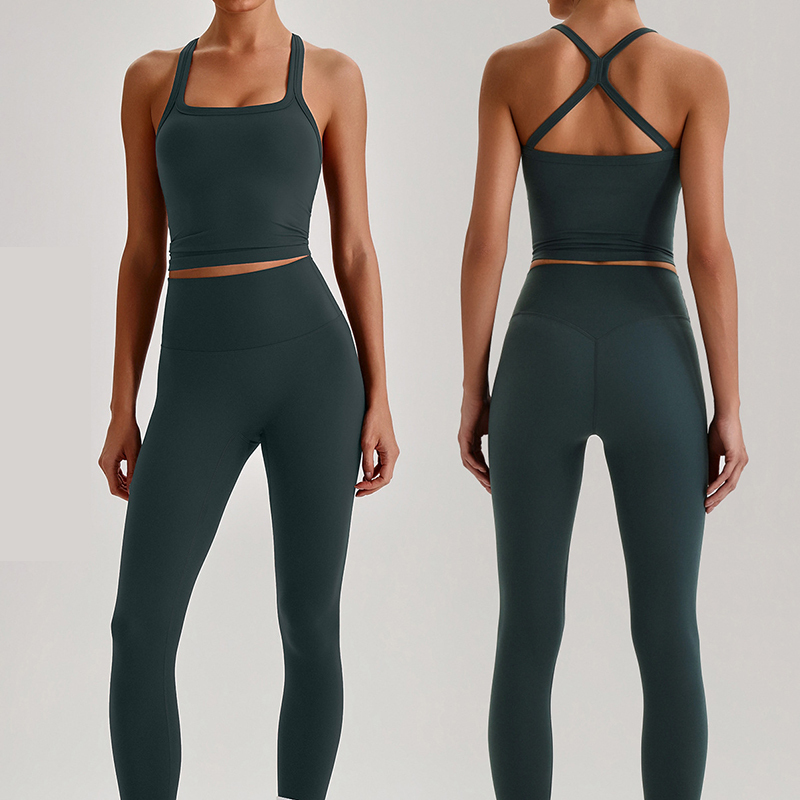 Four-Way Stretch Breathable Compression Sports Bra and Yoga Leggings Bra Set Plus Size Fitness Sets Women