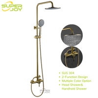 Colonne de douche complète de luxe en acier inoxydable avec robinet de salle de bain et système de douche pluie pour l'Afrique de l'Ouest (Togo, Ghana)
