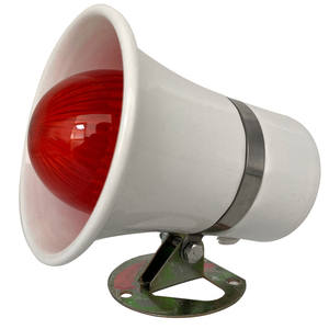 Sirena de altavoz de 30W y 130db para exteriores, sistema de bocina de alarma contra incendios de acero inoxidable con mando a distancia, Color blanco, 2 unidades - Product Image 4