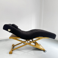 Table de massage électrique portable multifonctionnelle moderne avec dossier électrique en velours, cadre métallique et éponge haute densité pour les soins de beauté