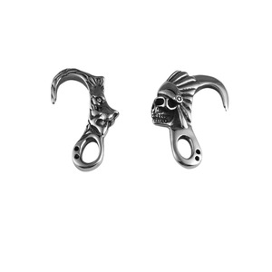 Collar con colgante de calavera de animal de acero de titanio para hombre, estilo retro, modelo SP1079-1080 - Product Image 3