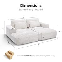 Sofá Cama Individual de Salón con Relleno de Esponja, Comprimido al Vacío, Tipo Nube, Chaise Longue de Lectura, de Pana, Sin Estructura