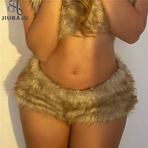 Autunno inverno nuovi <span class=keywords><strong>pantaloncini</strong></span> Patchwork di pelliccia Sexy per <span class=keywords><strong>donna</strong></span> tinta unita <span class=keywords><strong>con</strong></span> cerniera laterale a vita bassa <span class=keywords><strong>pantaloncini</strong></span> <span class=keywords><strong>donna</strong></span> pantaloni Streetwear - Product Image 1