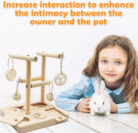 Jeu de puzzle interactif en bois moderne pour lutter contre l'ennui, avec divers bols, pour hamsters, cochons d'Inde, lapins, rats, chats, chiens, riche en divertissement