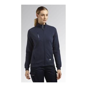DIADORA UTILITY - 702.177677-60062/XS Sweat-shirt de travail classique bleu marine confortable pour femme en tissu brossé avec un zi complet - Product Image 2