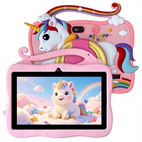 Tablette pour enfants Capybara 7 pouces HD 16 Go Quad Core Écran capacitif Ensemble complet Étui en silicone souple Jeu éducatif Wi-Fi 4G USB-C