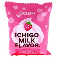 Savon Pelican fabriqué au Japon, saveur Ichigo Milk, solide, 80g, lait de fraise, mousse crémeuse, savon japonais mignon, vente en gros
