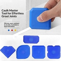 Kit de 4 grattoirs multifonctions pour jointoiement et décapage de colle, outil magique pour le nettoyage des bords et l'élimination des résidus de colle pour la maison