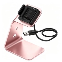 Support de charge en alliage d'aluminium pour Fitbit Charge 3/4/4SE, support de chargeur USB antidérapant avec câble de 1.5M, Protection sûre