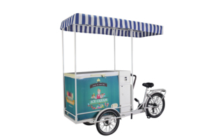 Refroidisseur de crème glacée électrique vélo vélo chariot avec congélateur à vendre - Product Image 5