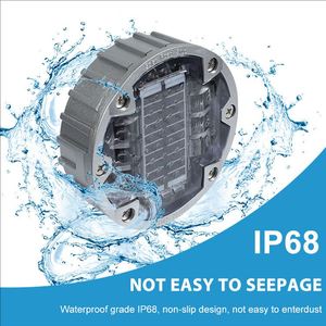 ไฟ LED ใต้ดินพลังงานแสงอาทิตย์ทำจากอลูมิเนียมหล่อขึ้นรูป IP68กันน้ำใช้กลางแจ้งสีสันสดใสใช้งานได้นาน - Product Image 3