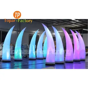 Kommerzielle aufblasbare beliebte Outdoor-Leuchte Dekoration Elefant Ivory mehrfarbige aufblasbare Led-Leuchte Tusk